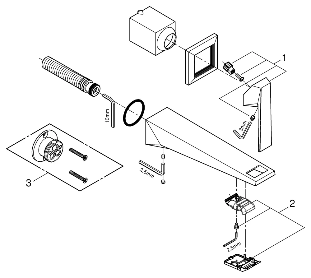 Grohe Allure Brilliant 2-Loch-Waschtischbatterie Wandmontage chrom Grohe Allure Brilliant 2-Loch-Waschtischbatterie Wandmontage chrom