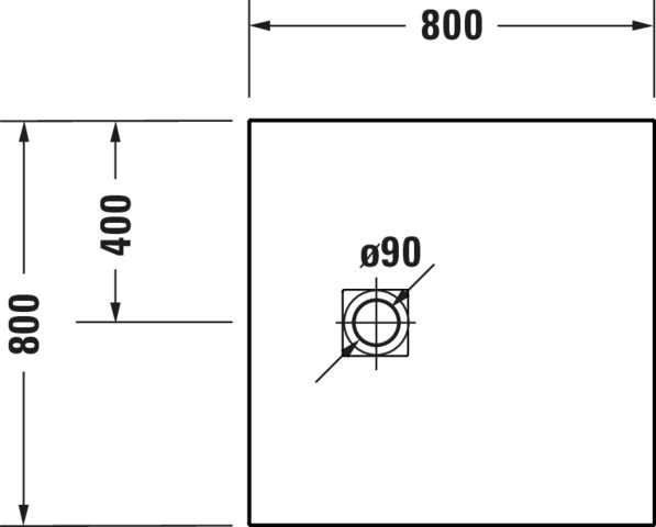 Duravit quadrat Duschwanne „Sustano“ 80 × 80 cm in Greige Matt
