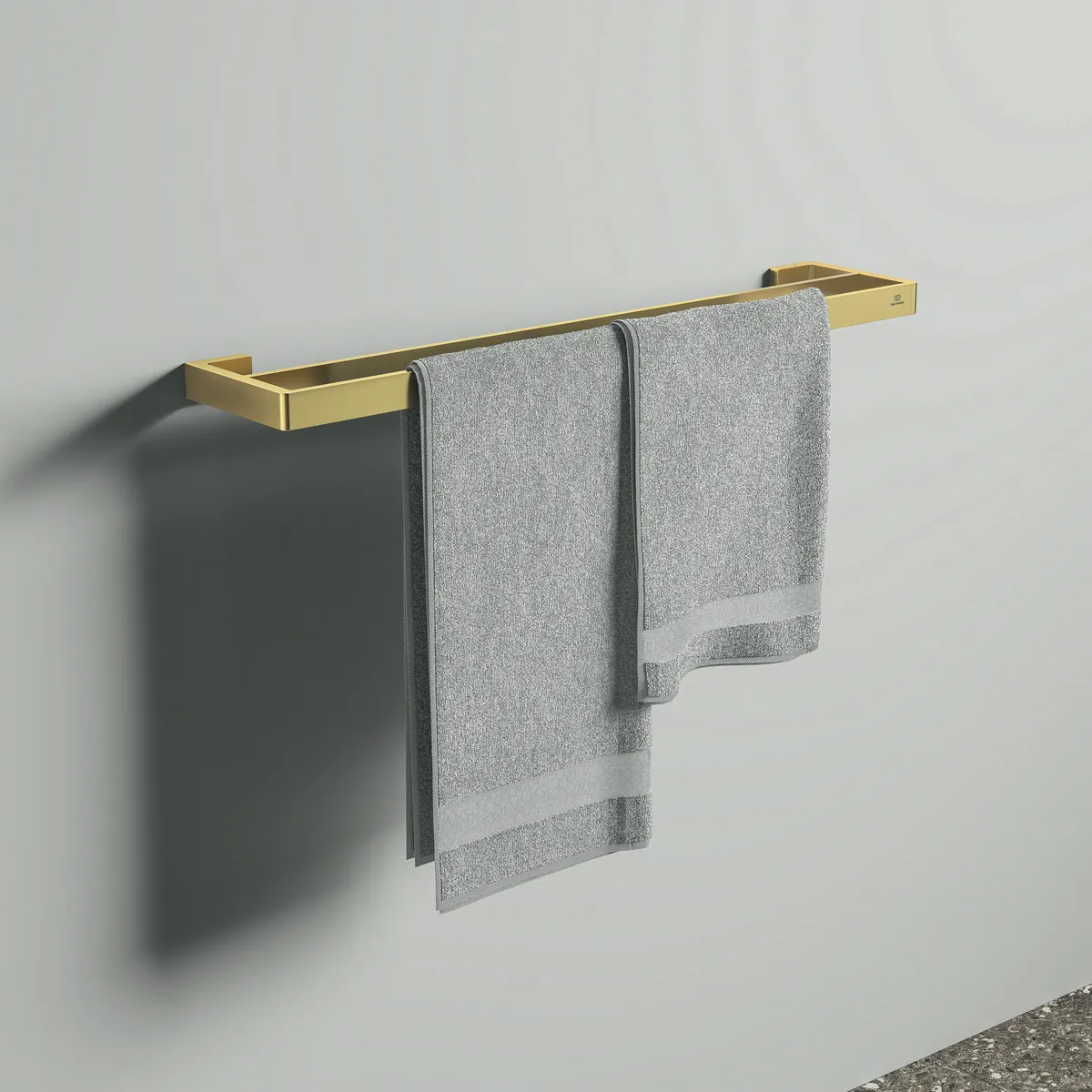 Ideal Standard Conca Cube T4500A2, doppelter Handtuchhalter, 600mm, Brushed Gold