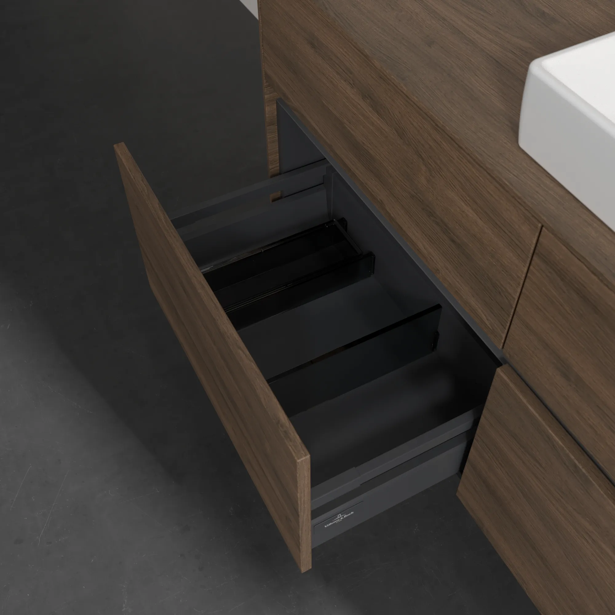 Villeroy & Boch Waschbeckenunterschrank Collaro Arizona Oak, 1200x548x500 mm, eckig mit SoftClosing und 4 Auszügen