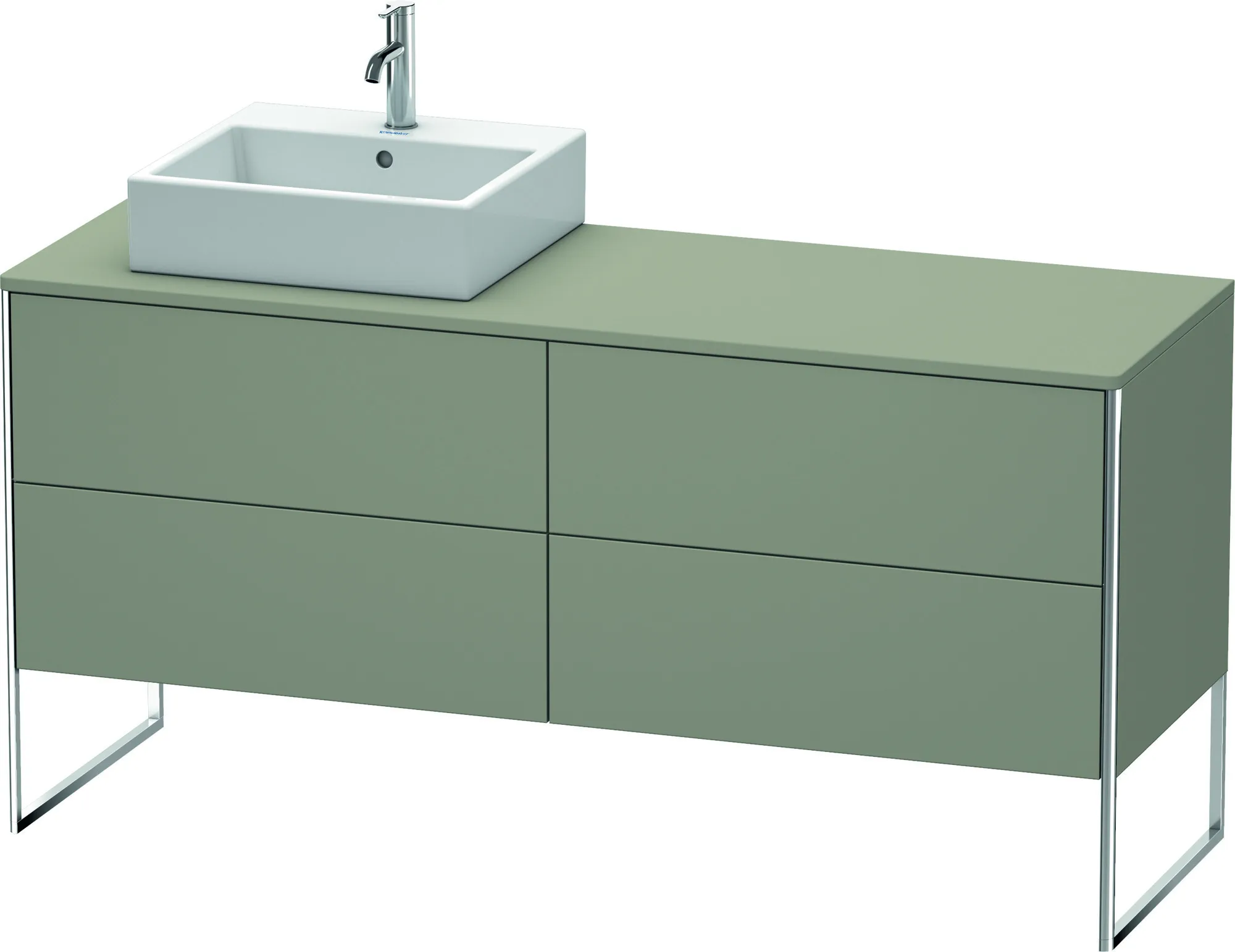 Duravit Waschtischunterschrank bodenstehend „XSquare“ 160 × 77,8 × 54,8 cm Steingrau Seidenmatt Duravit Waschtischunterschrank bodenstehend „XSquare“ 160 × 77,8 × 54,8 cm Steingrau Seidenmatt