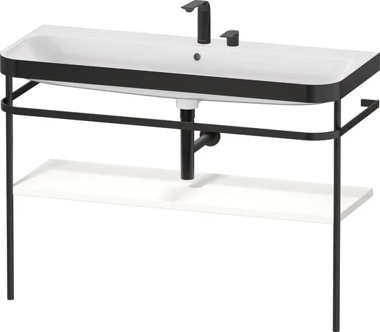 Duravit Waschtischunterschrank mit Metallkonsole „Happy D.2 Plus“ 117,5 × 85 × 49 cm in Weiß Supermatt