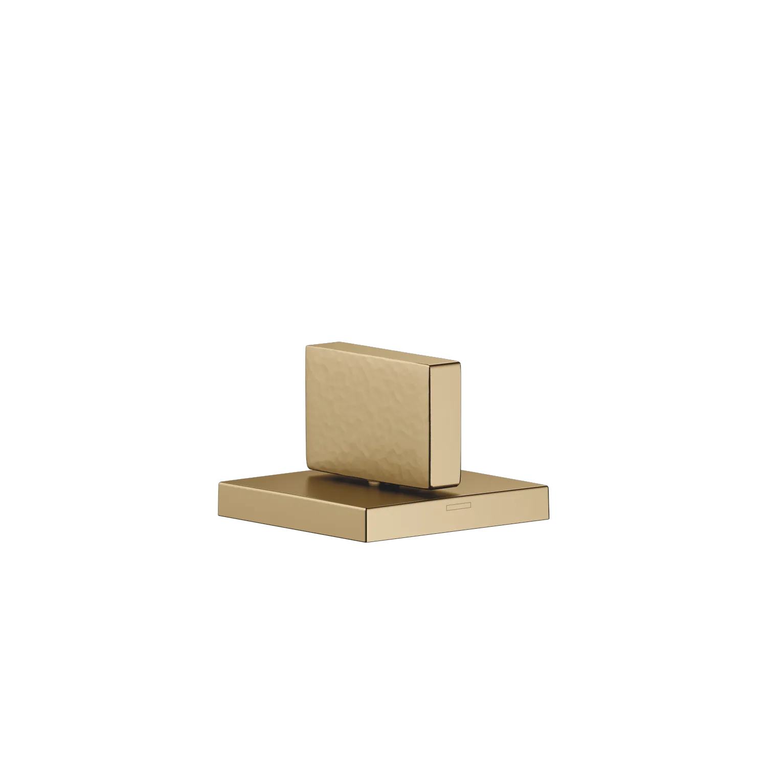 Dornbracht MEM Seitenventil rechtsschließend, kalt - gebürstet Dark Brass, Bohrungsdurchmesser 32 mm, Rosette 60 x 60 mm mit Kaltkennzeichnung
