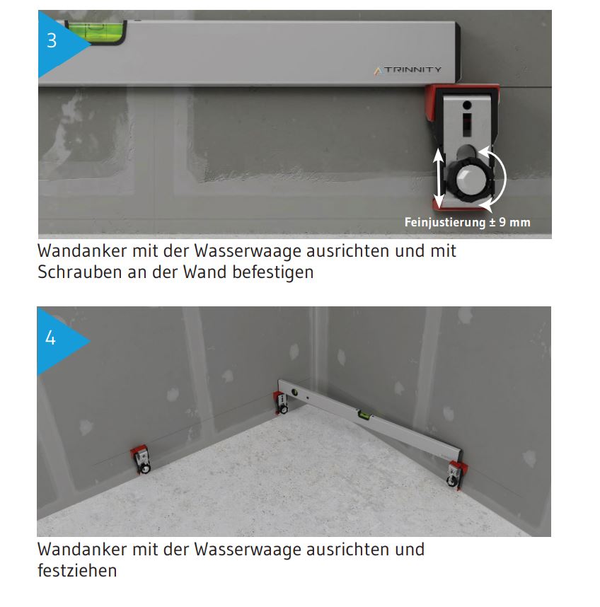 Badundu Wandanker 3er Set höhenverstellbar