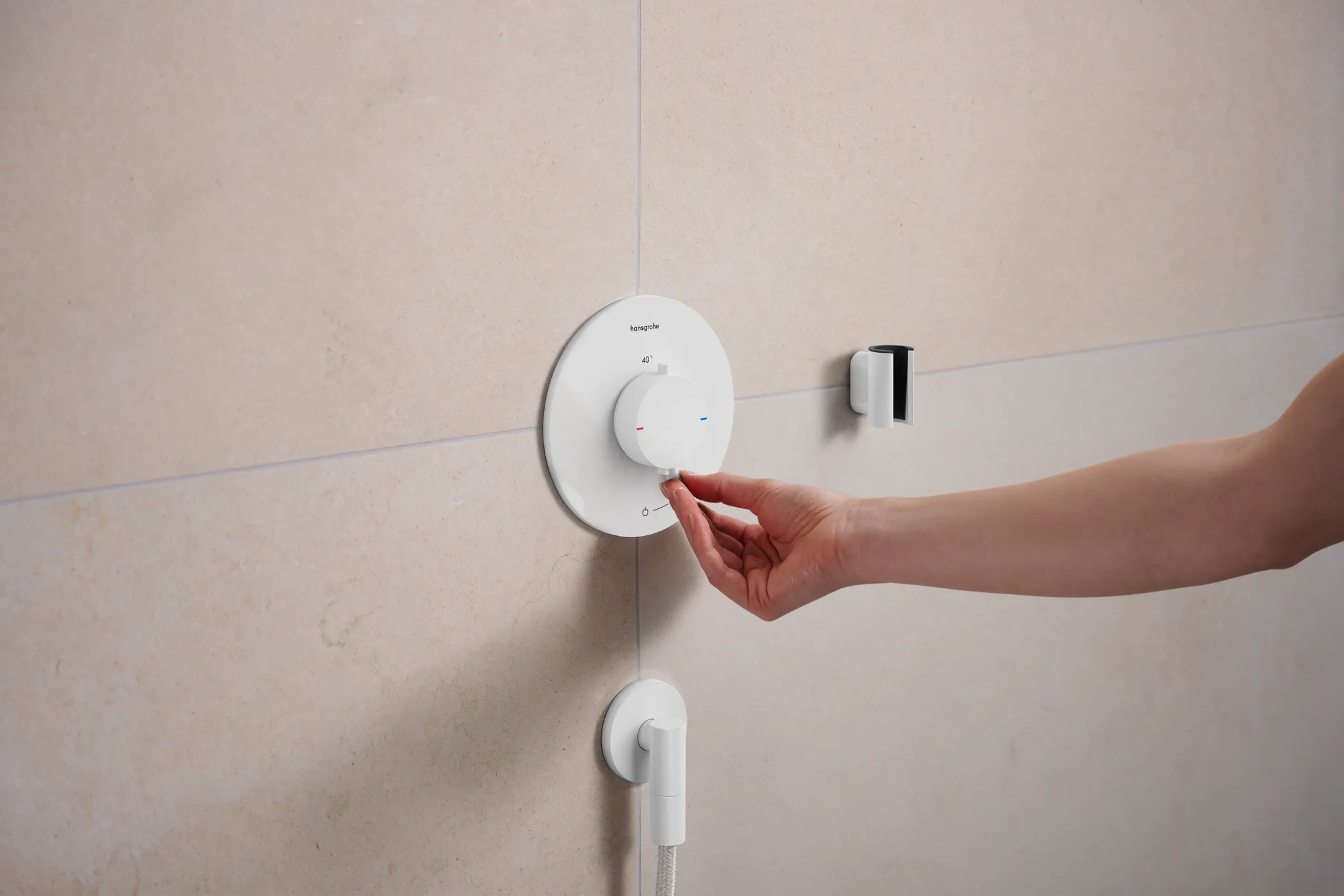 Hansgrohe Ecostat Comfort S Thermostat Unterputz für 1 Verbraucher, Mattweiß