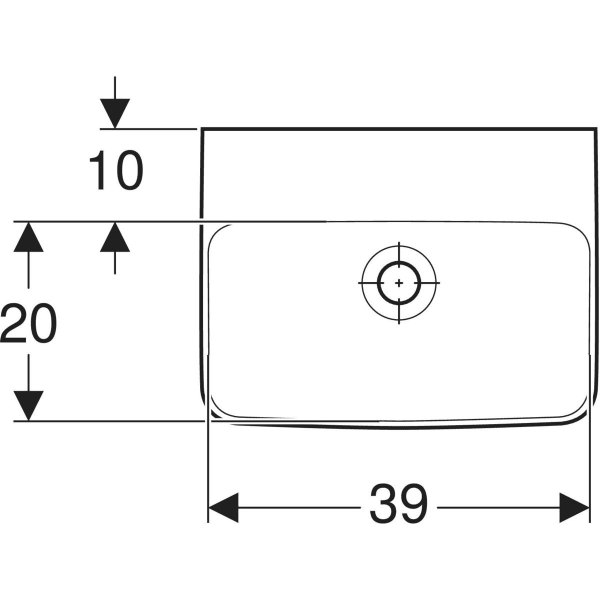 Wandwaschtisch „Renova Plan“, rechteckig 45 × 34 cm in weiß alpin