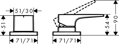 Hansgrohe Metropol 2-Loch Einhebel-Wannenrandmischer, Chrom Hansgrohe Metropol 2-Loch Einhebel-Wannenrandmischer, Chrom