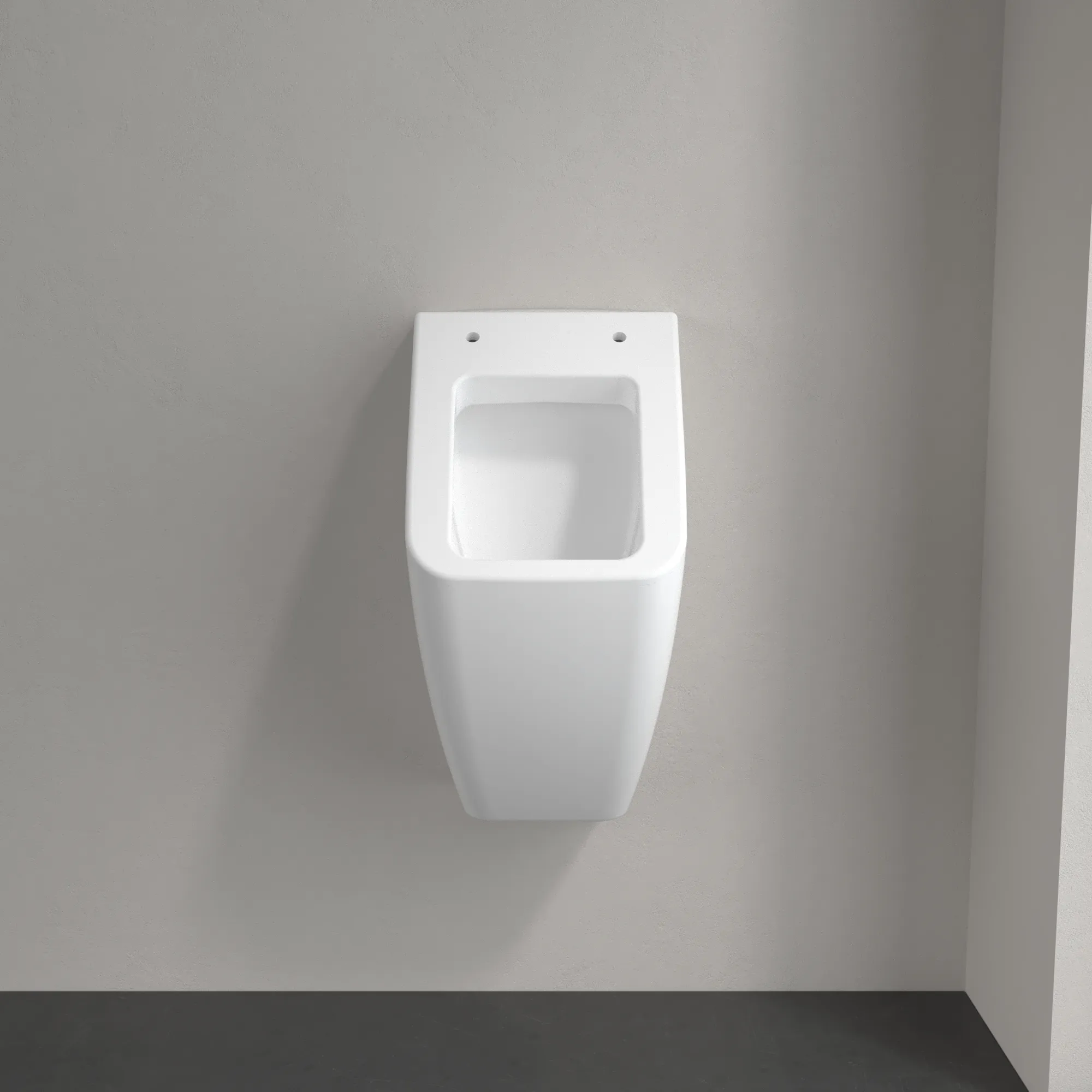 Villeroy & Boch Absaug-Urinal Venticello 5504R1, 285x320 mm, Höhe 545 mm, Stone White CeramicPlus, Wandmontage mit Deckel