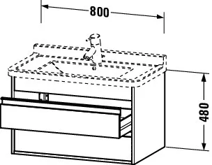 Duravit Waschtischunterschrank wandhängend „Ketho“ 80 × 48 × 45,5 cm in Nussbaum Natur Duravit Waschtischunterschrank wandhängend „Ketho“ 80 × 48 × 45,5 cm in Nussbaum Natur