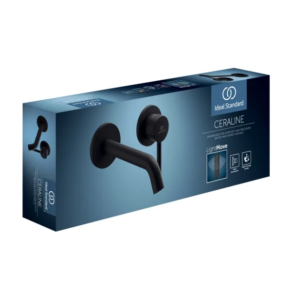 Ideal Standard Wand-Waschtischarmatur Unterputz Ceraline, Bausatz2, 2 Rosetten, Silk Black Ideal Standard Wand-Waschtischarmatur Unterputz Ceraline, Bausatz2, 2 Rosetten, Silk Black