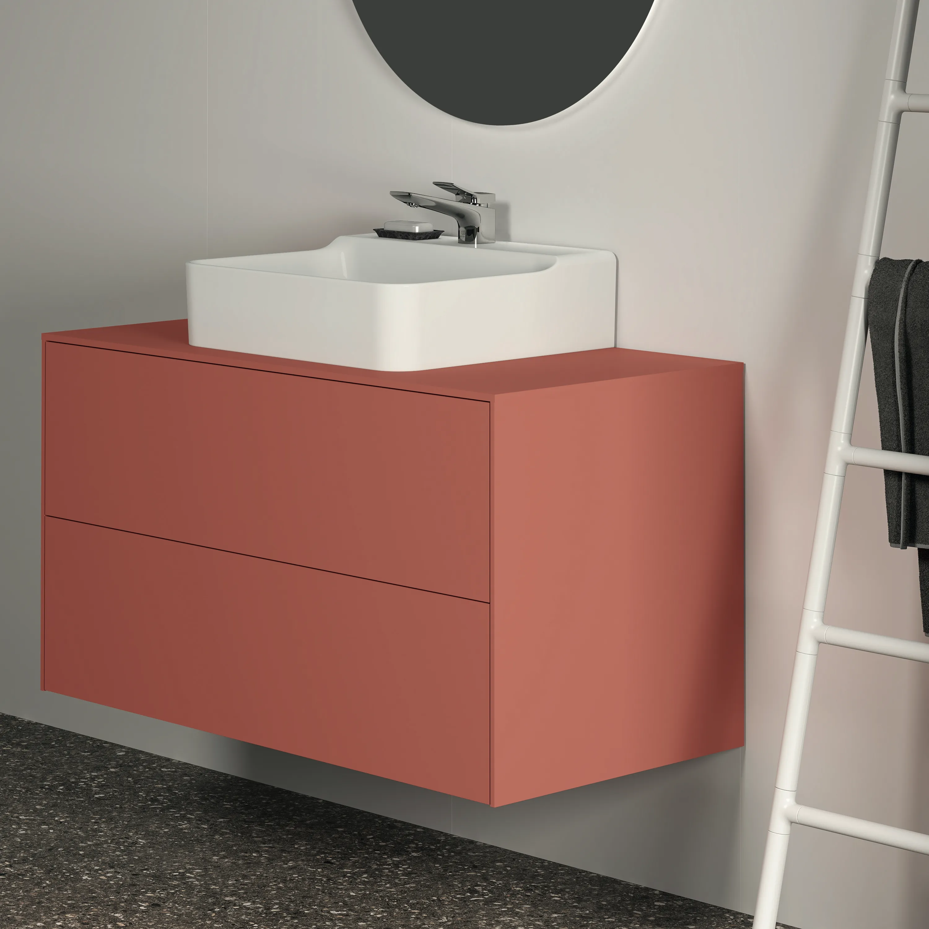 Ideal Standard Waschtischunterschrank „Conca“ 100,2 × 55 × 50,5 cm Sunset matt lackiert Ideal Standard Waschtischunterschrank „Conca“ 100,2 × 55 × 50,5 cm Sunset matt lackiert