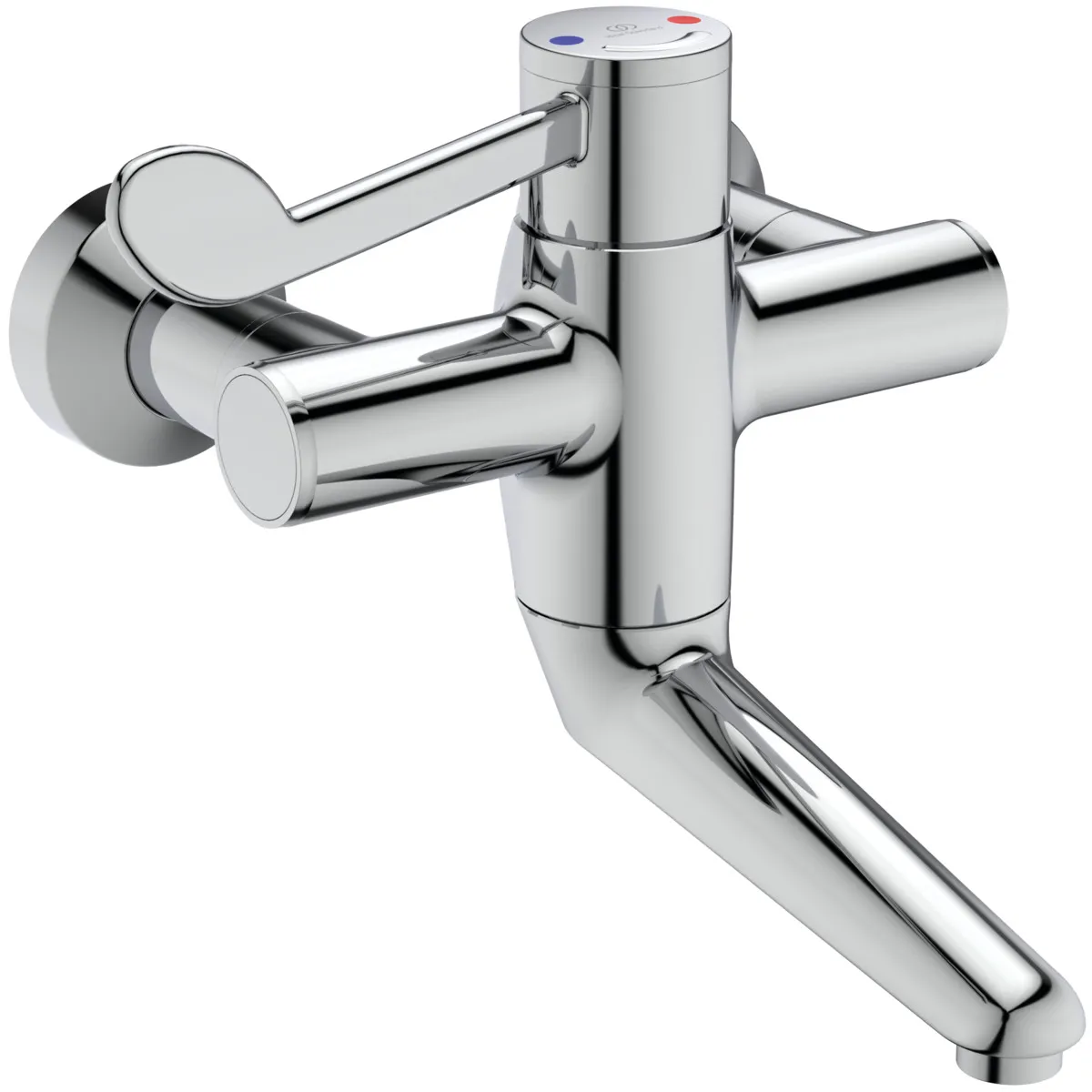 Wand-Waschtisch-Thermostat Ceraplus Safe SQ Ausladung 150mm absp.S-Anschlüsse Chrom Wand-Waschtisch-Thermostat Ceraplus Safe SQ Ausladung 150mm absp.S-Anschlüsse Chrom