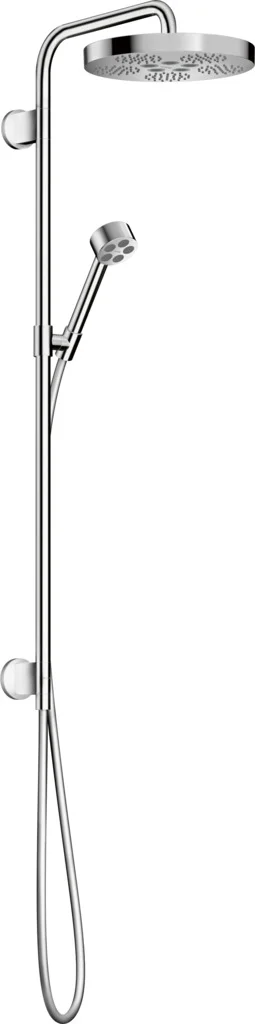 Hansgrohe AXOR One Showerpipe 280 1jet, Chrom, Unterputz, 280 mm Brausekopfgröße, PowderRain und Rain Strahlart, 2 Verbraucher, 3 bar max. Durchfluss 12,7 l/min