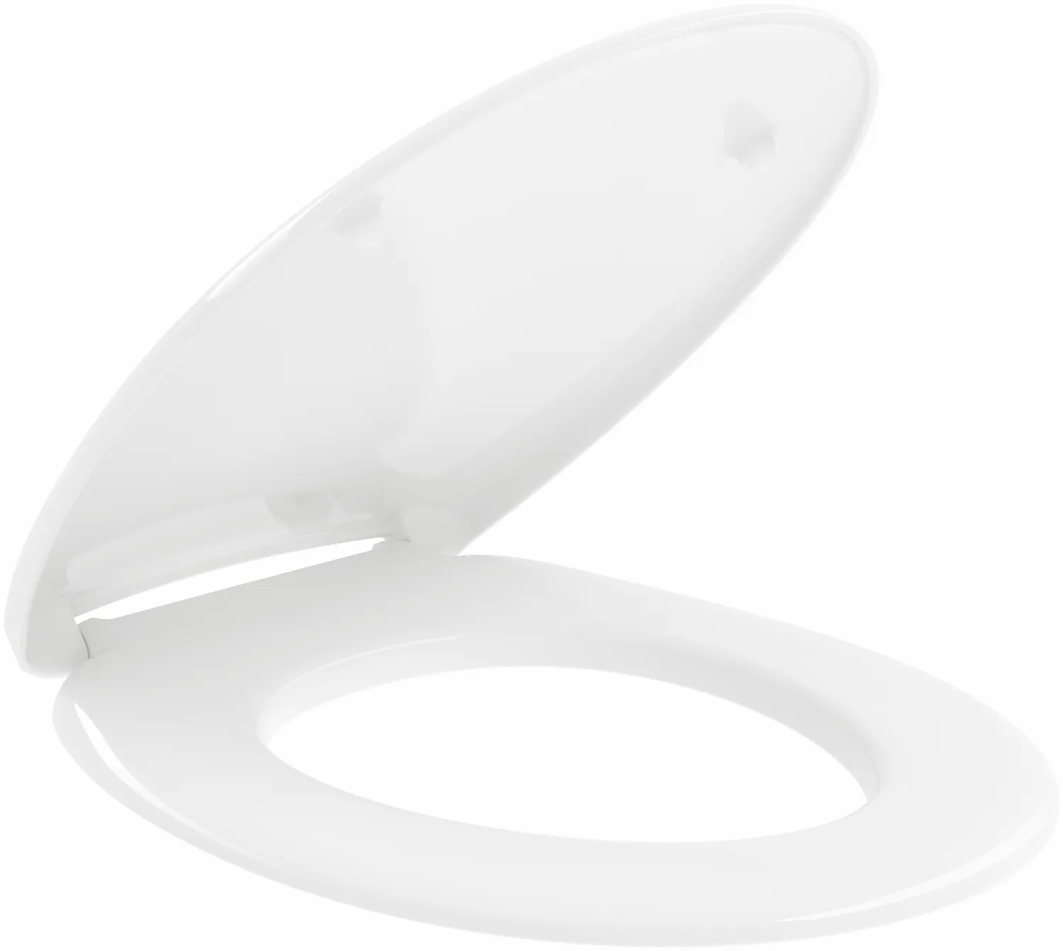 WC-Sitz „Newo“ in Weiß Alpin, Scharniere Edelstahl WC-Sitz „Newo“ in Weiß Alpin, Scharniere Edelstahl