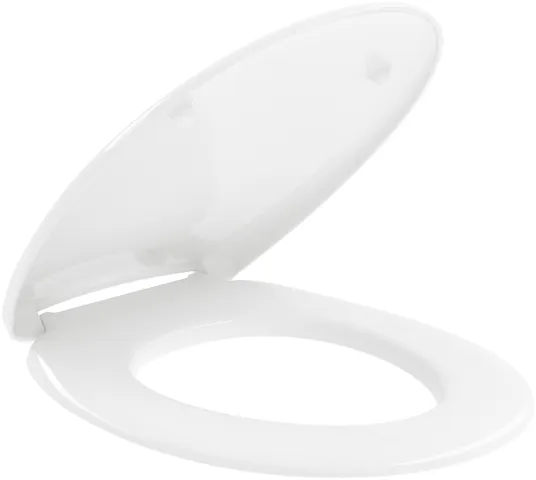 WC-Sitz „Newo“ in Weiß Alpin, Scharniere Edelstahl WC-Sitz „Newo“ in Weiß Alpin, Scharniere Edelstahl