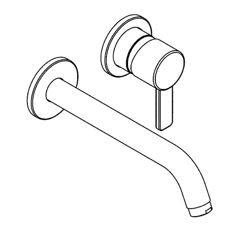 Kludi ZENTA WT-2LOCH-WAND-EHM chrom, Unterputz Waschtisch-Einhandmischer, Ausladung 230 mm Kludi ZENTA WT-2LOCH-WAND-EHM chrom, Unterputz Waschtisch-Einhandmischer, Ausladung 230 mm