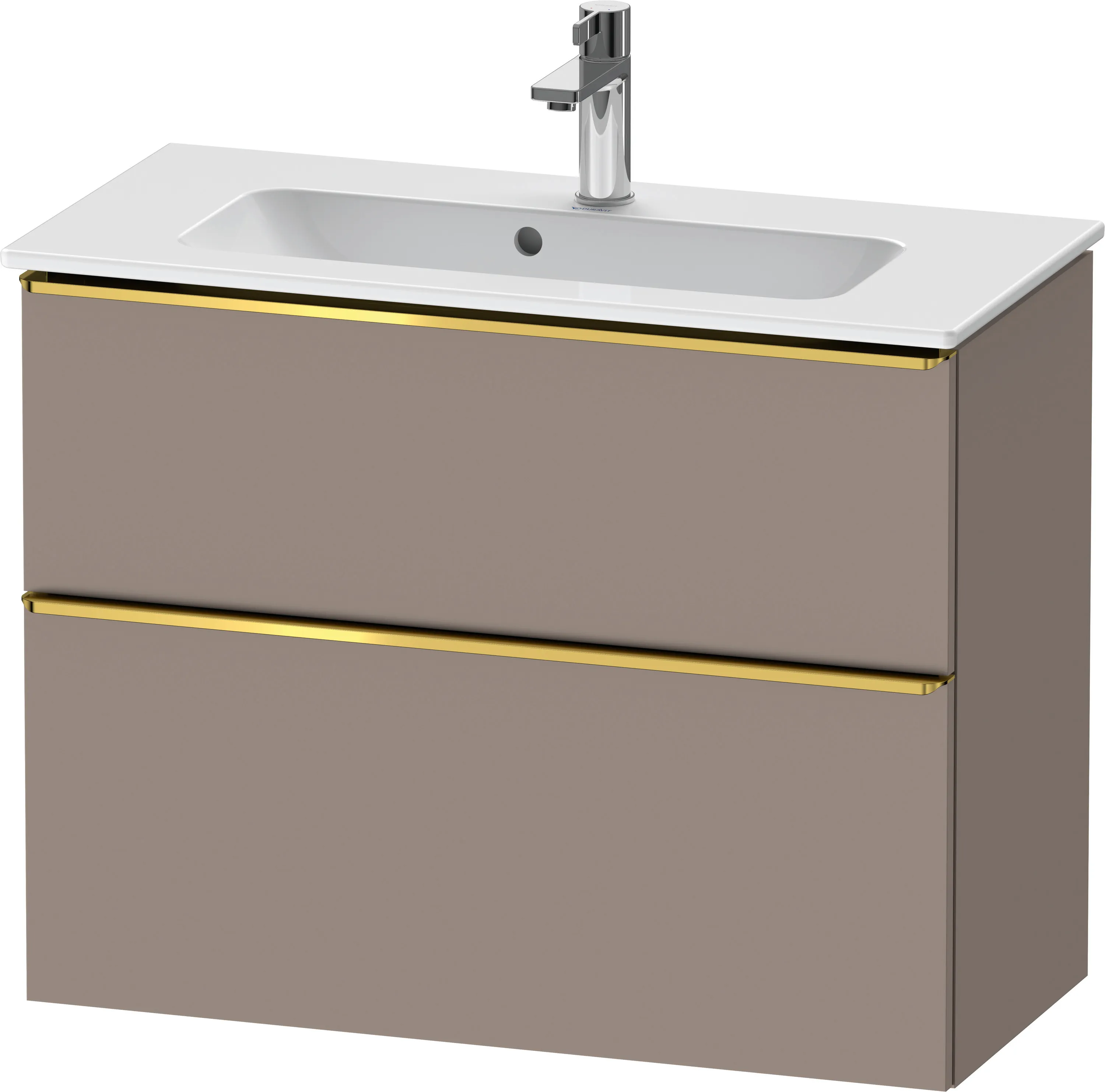 Duravit Waschtischunterschrank wandhängend „D-Neo“ 81 × 62,5 × 37,2 cm Basalt Matt