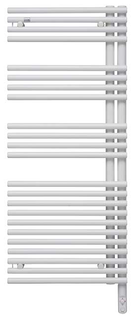 Zehnder Design-Handtuchwärmer „Forma Asym“ 59,6 × 144,1 cm in Verkehrsweiß (RAL 9016, glänzend)