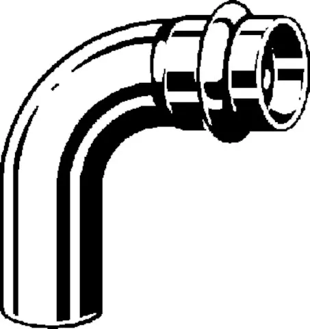 „Prestabo“ 90°-Bogen mit 1 Muffe 12 mm
