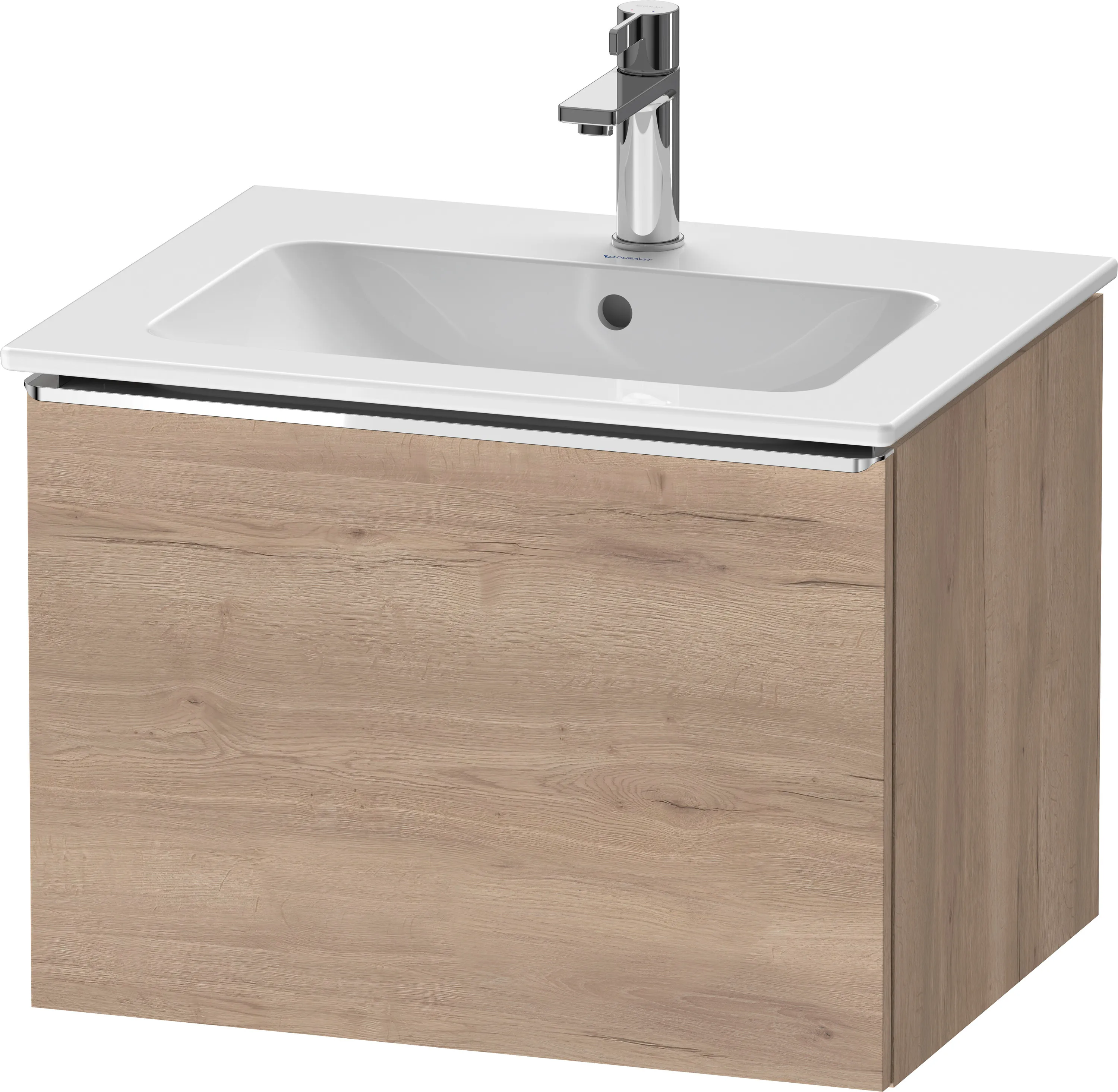 Duravit Waschtischunterschrank wandhängend „D-Neo“ 61 × 44 × 46,2 cm Eiche Marmoriert