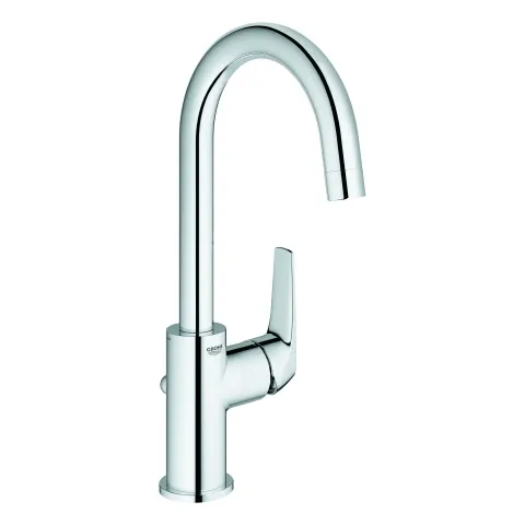 Einhand-Waschtischbatterie BauFlow 23753, L-Size, Einlochmontage, Zugstangen-Ablaufgarnitur aus Kunststoff 1 1/4', chrom Einhand-Waschtischbatterie BauFlow 23753, L-Size, Einlochmontage, Zugstangen-Ablaufgarnitur aus Kunststoff 1 1/4', chrom
