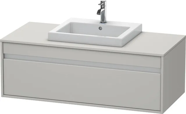 Duravit Waschtischunterschrank wandhängend „Ketho“ 120 × 42,6 × 55 cm Betongrau Matt