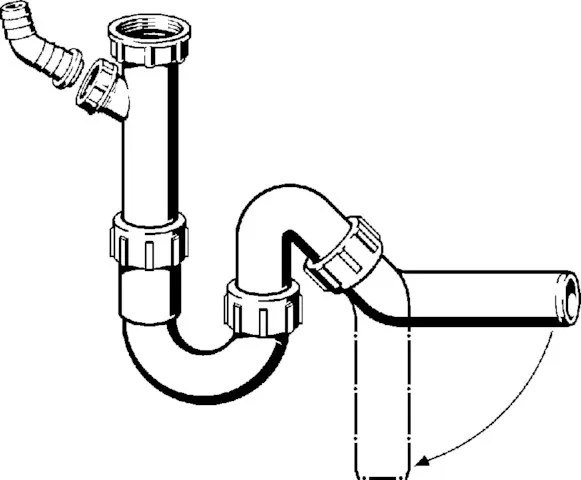 Viega Röhrengeruchverschluss Modell 7985.30 „Abläufe für Spülen“, „“ in G1 1 / 2 × 50 mm Kunststoff weiss 12,8 cm Viega Röhrengeruchverschluss Modell 7985.30 „Abläufe für Spülen“, „“ in G1 1 / 2 × 50 mm Kunststoff weiss 12,8 cm