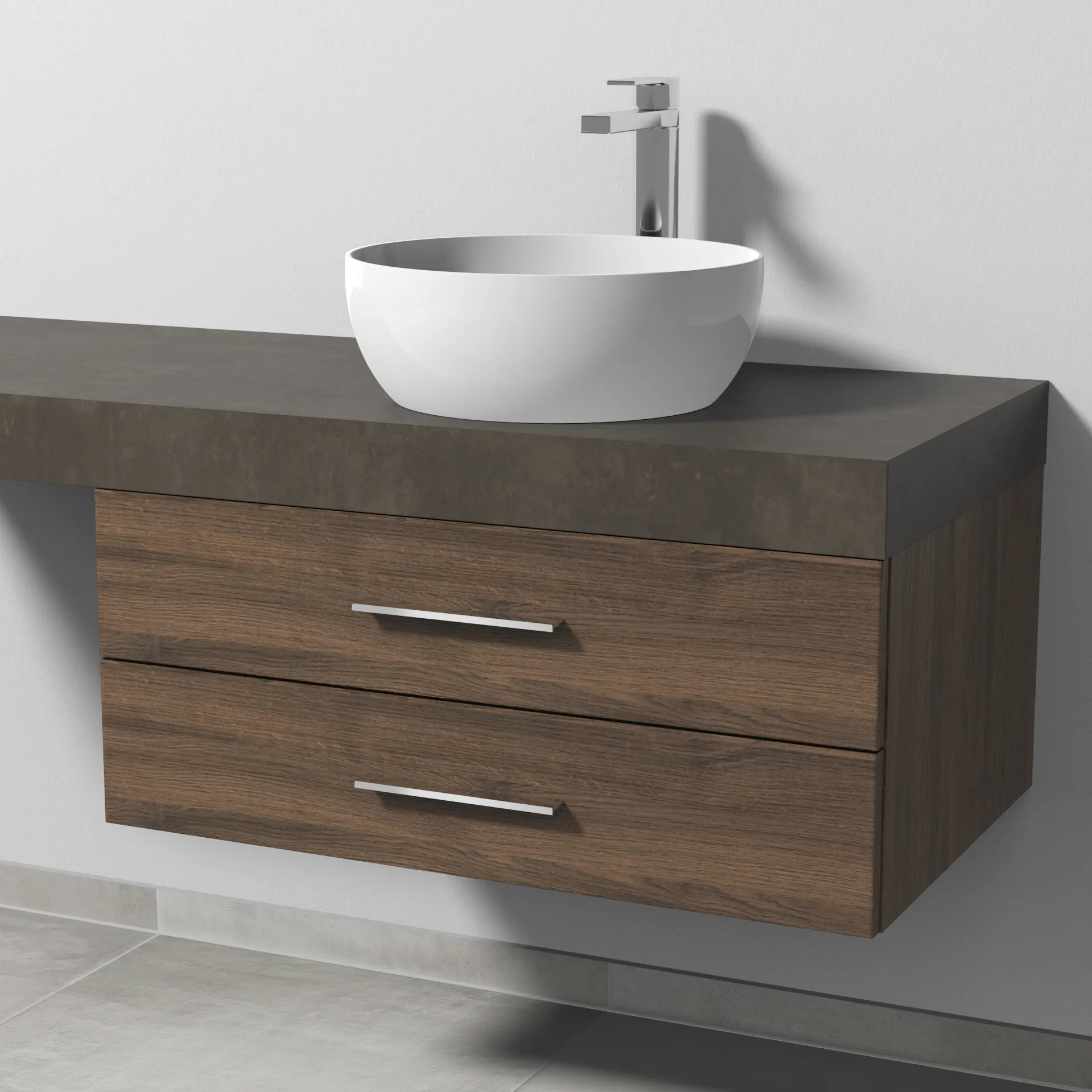 Sanipa Waschtischunterschrank „2morrow“ 800 × 340 × 520 mm in Eiche Arizona