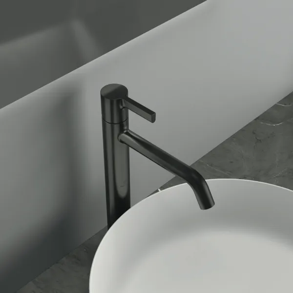 Ideal Standard Waschtischarmatur Joy, verl. Sockel, o. Ablgarn., Ausladung 170mm, Magnetic Grey