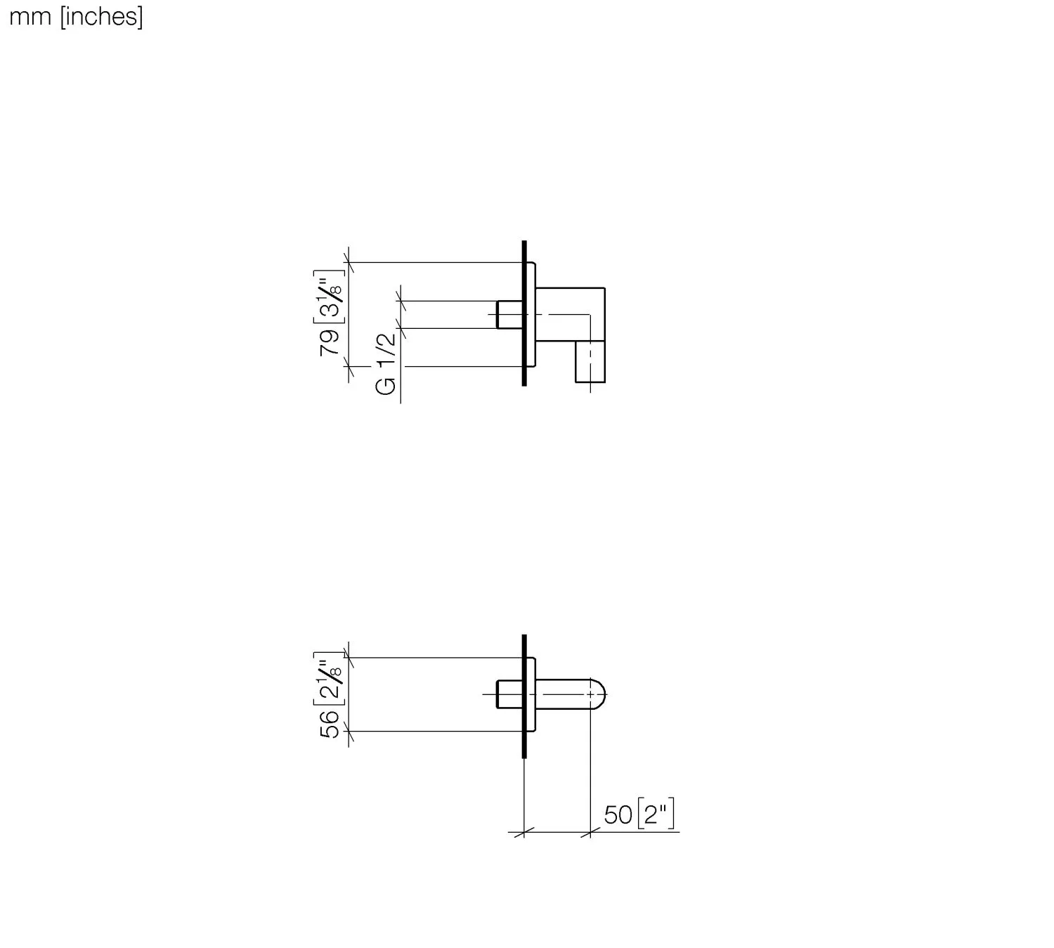 Wandanschlussbogen „LULU“ in chrom Wandanschlussbogen „LULU“ in chrom
