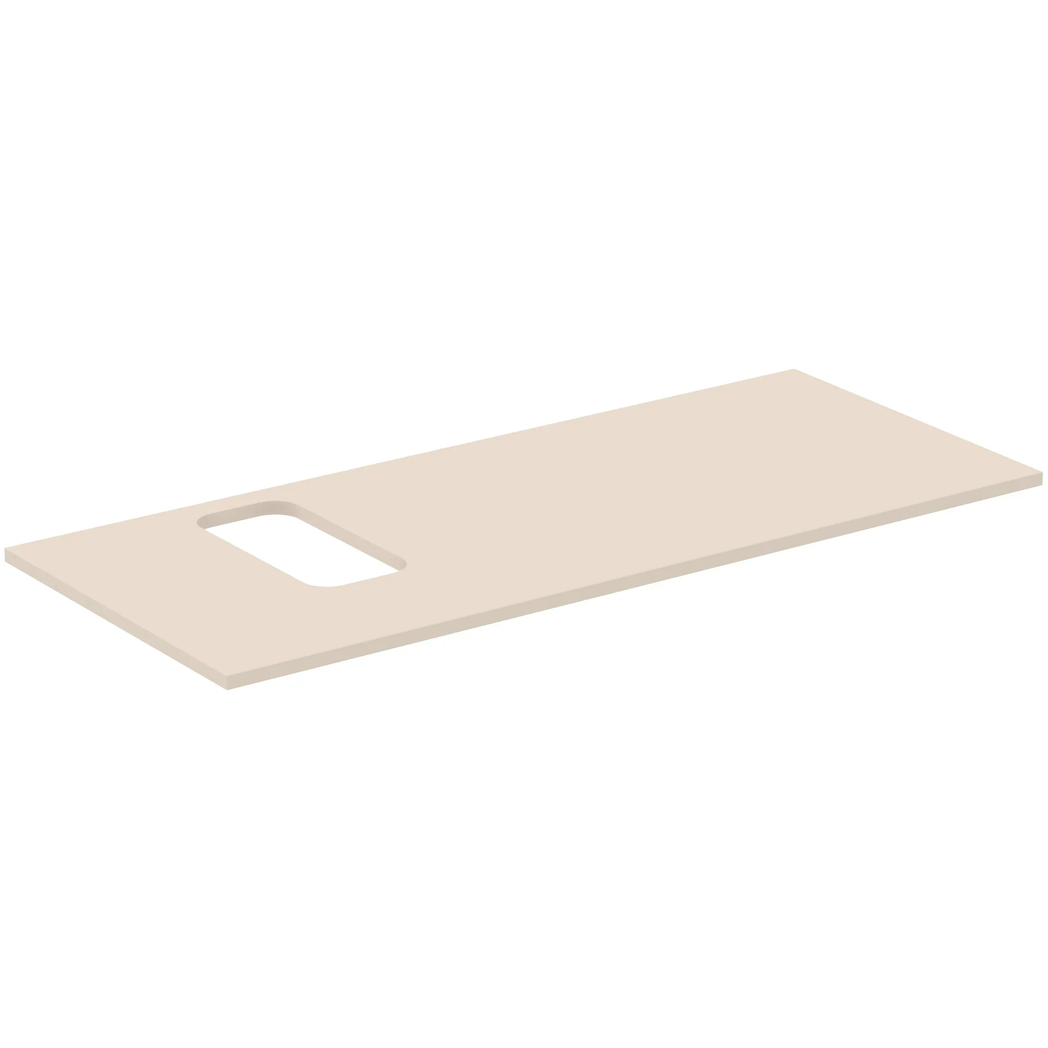 Waschtischplatte i.life B Ausschnitt links für ein Wand-Waschtisch 1202x507x18mm Weiß matt Waschtischplatte i.life B Ausschnitt links für ein Wand-Waschtisch 1202x507x18mm Weiß matt