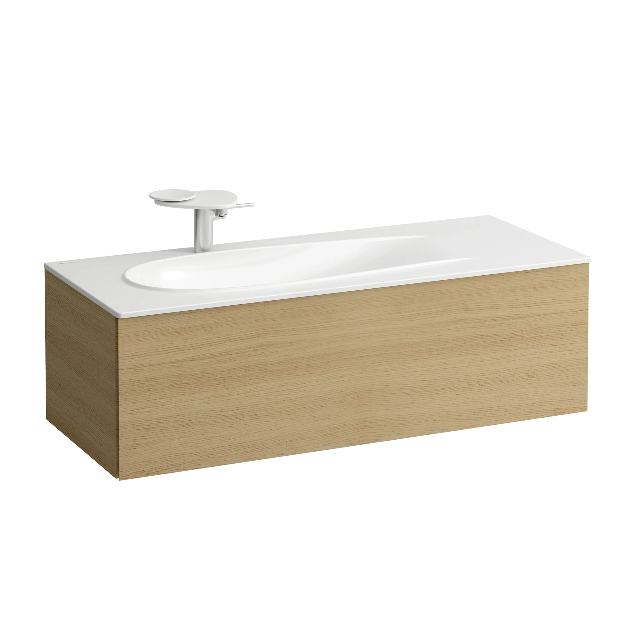 Laufen Waschtischunterschrank „Ilbagnoalessi“ 1194 × 364 × 491 mm Eiche hell, Becken links Laufen Waschtischunterschrank „Ilbagnoalessi“ 1194 × 364 × 491 mm Eiche hell, Becken links