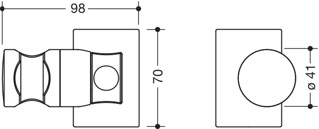 Halter für Handbrause „System 900“ in Signalweiß