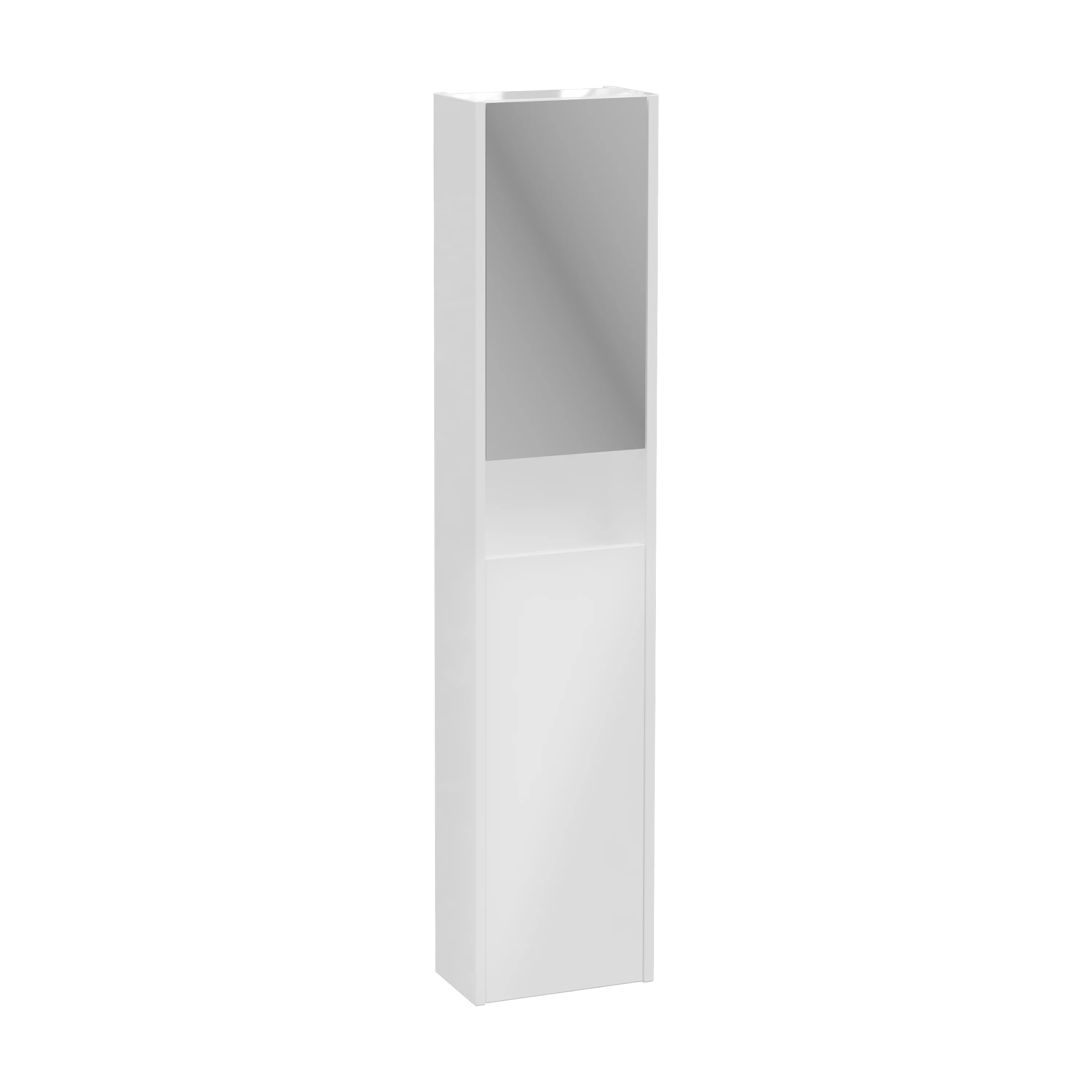 New Integra Square Hochschrank Compact mit 2 Türen inklusive Spiegel und Ablage 30 x 18 x 140 cm (BxTxH) Türanschlag links Weiß Hochglanz New Integra Square Hochschrank Compact mit 2 Türen inklusive Spiegel und Ablage 30 x 18 x 140 cm (BxTxH) Türanschlag links Weiß Hochglanz