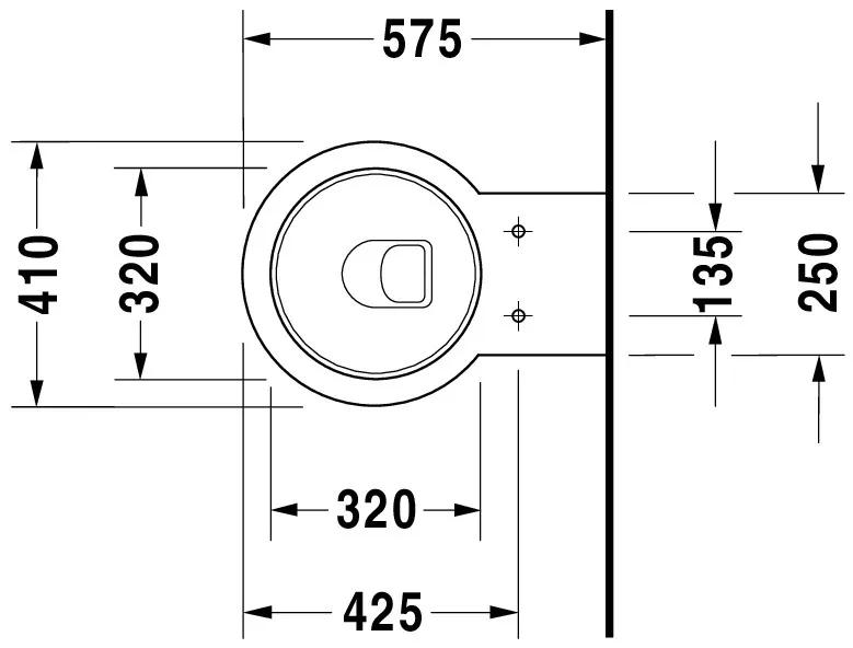 Wand-Tiefspül-WC „Starck 1“ 41 × 32 × 57,5 cm Wand-Tiefspül-WC „Starck 1“ 41 × 32 × 57,5 cm