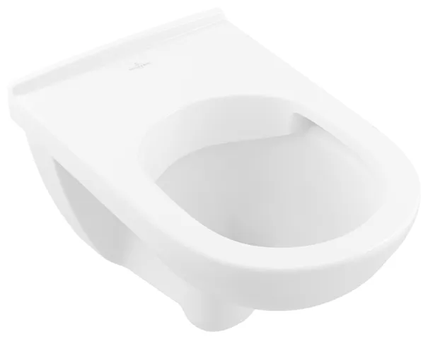 Tiefspül-WC spülrandlos O.novo 5660R2, 360 x 560 x 350 mm, Oval, wandhängend, Abgang waagerecht, Weiß Alpin