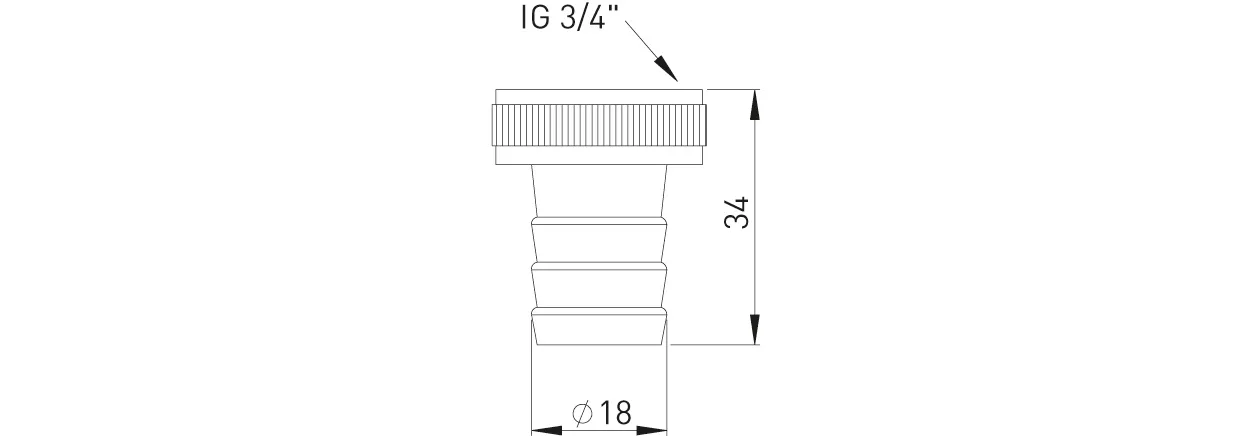Schlauchanschlussset zu Verstellrohr IG 3/4″, komplett mit Dichtungen