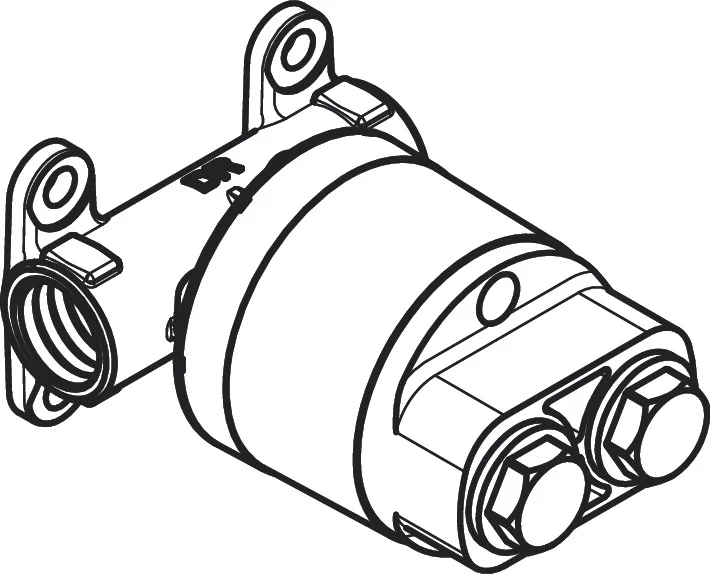 Hansgrohe Grundset für Mischwasser Bidette EU – Wandmontage, Einbautiefe 45–60 mm, Warm- und Kaltwasseranschluss