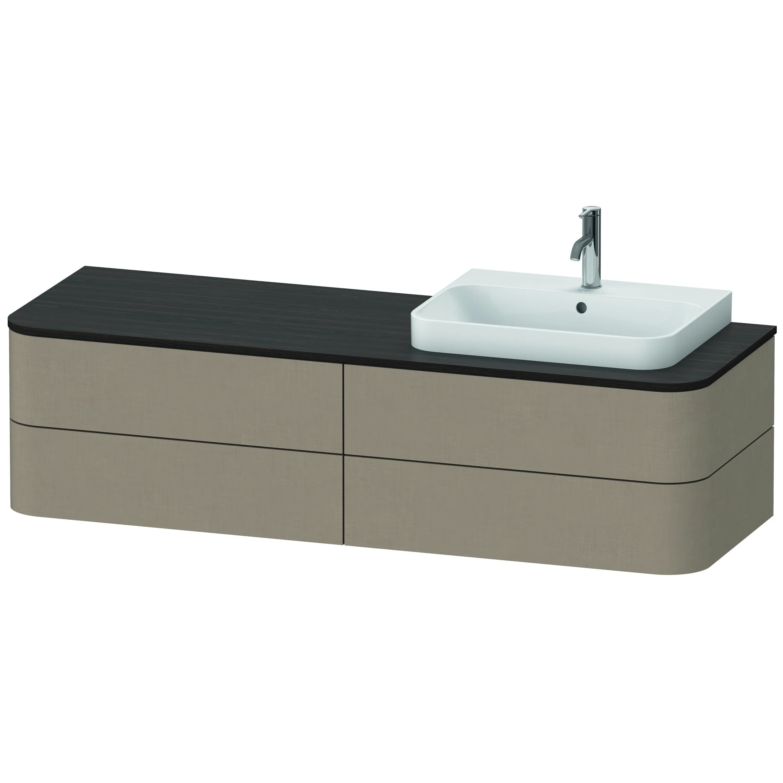 Duravit Waschtischunterschrank wandhängend „Happy D.2 Plus“ Leinen Duravit Waschtischunterschrank wandhängend „Happy D.2 Plus“ Leinen