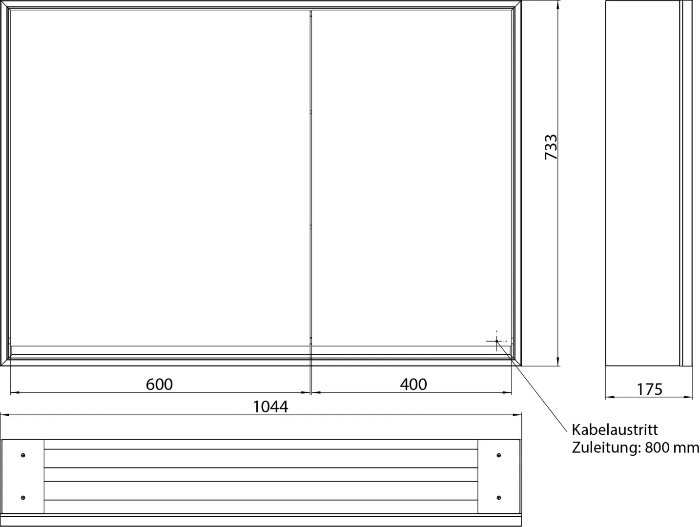 emco Spiegelschrank „loft“ 104,4 × 73,3 × 17,5 cm