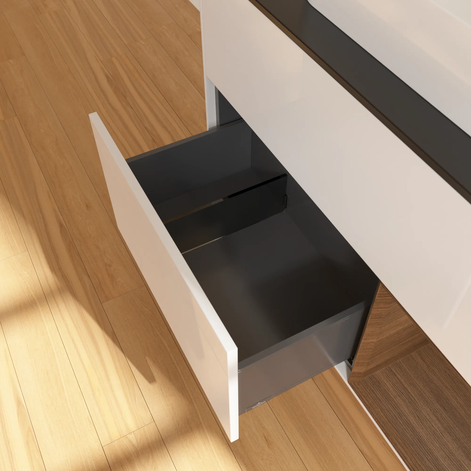 Villeroy & Boch Waschtischunterschrank „Finion“ für Schrankwaschtisch 1000 × 603 × 501 mm Glossy White Lacquer, für Becken mittig