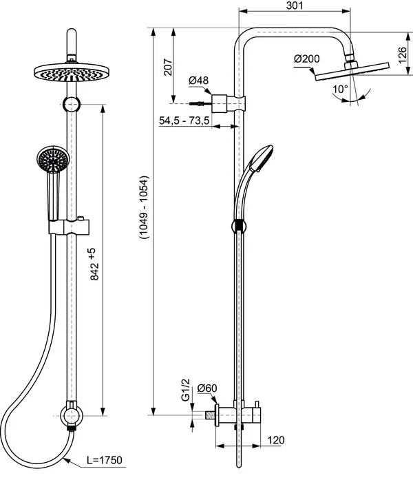 Ideal Standard Duschsystem „Idealrain“