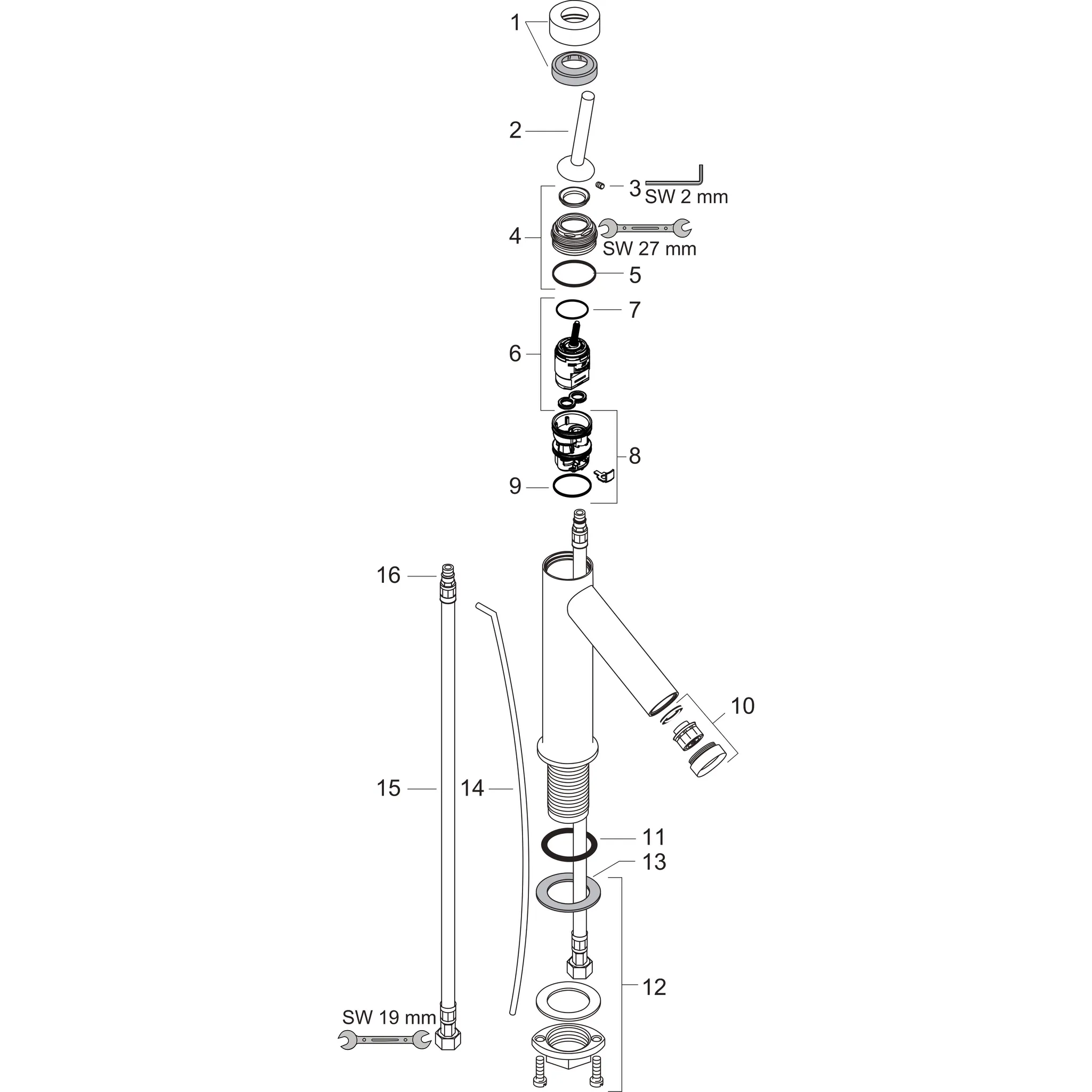 Hansgrohe AXOR Starck Einhebel-Waschtischmischer 90 mit Pingriff und Zugstangen-Ablaufgarnitur, Chrom Hansgrohe AXOR Starck Einhebel-Waschtischmischer 90 mit Pingriff und Zugstangen-Ablaufgarnitur, Chrom