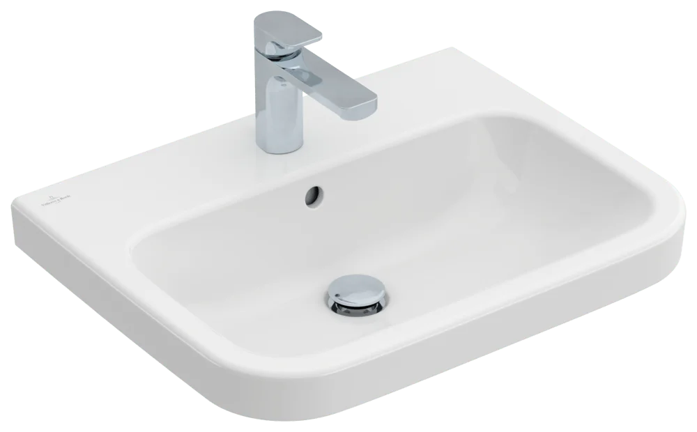Villeroy & Boch Architectura Wandwaschbecken, 600x470x180mm, weiß Alpin, mit Überlauf, für 3-Loch-Armatur