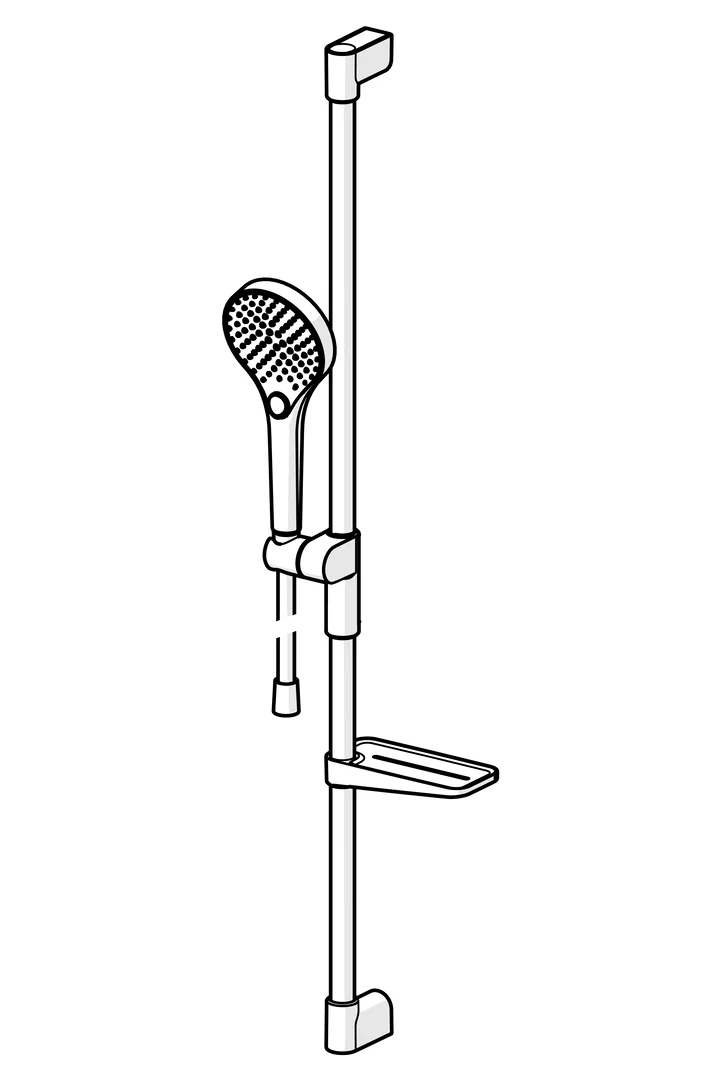 HansaVIVA Wandstangen-Brausenset Hansaviva 2023, Matt-Schwarz HansaVIVA Wandstangen-Brausenset Hansaviva 2023, Matt-Schwarz