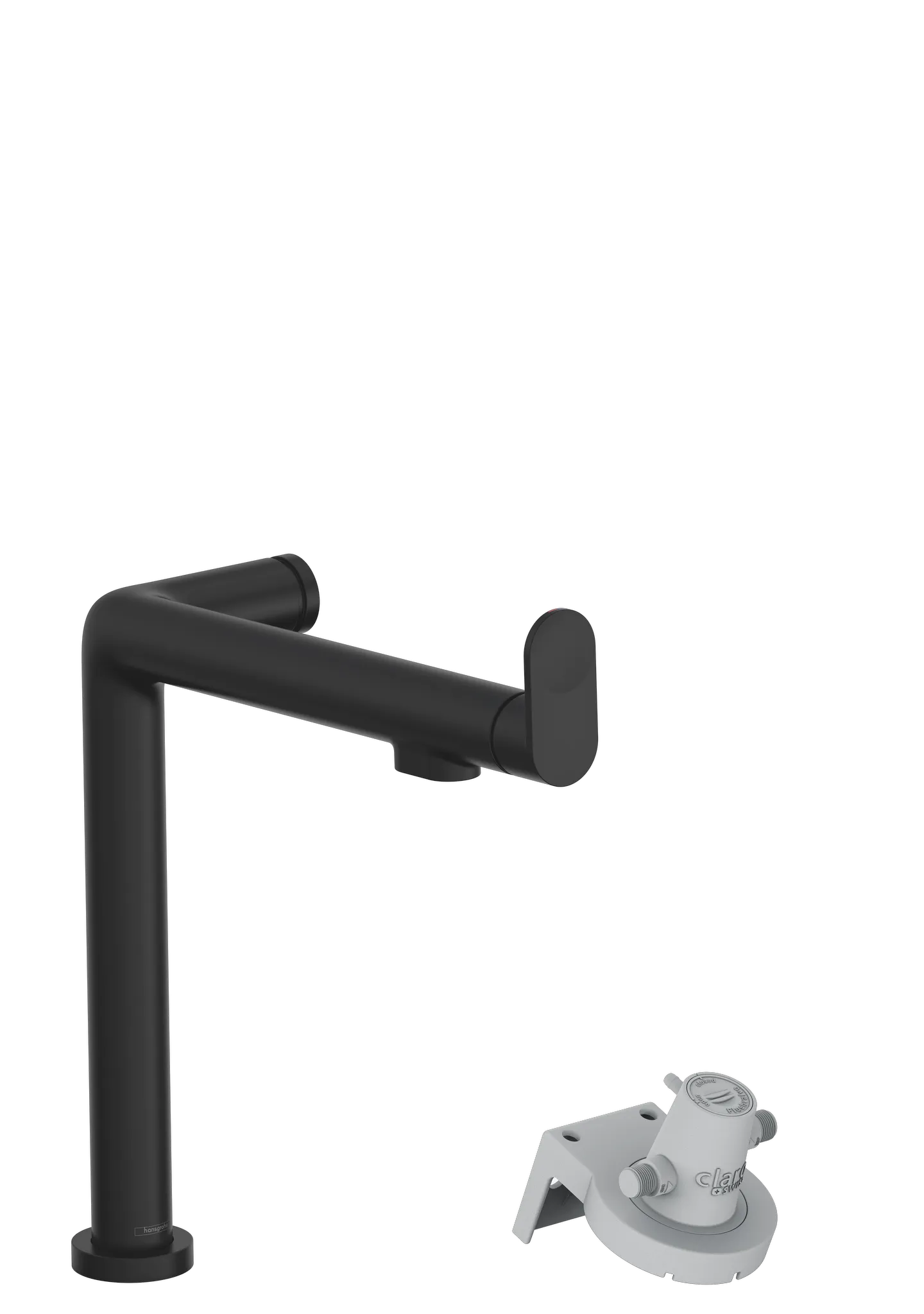 Hansgrohe Aqittura M91 FilterSystem 240, 1jet mattschwarz, Keramikmischsystem, Laminarstrahl, max. Durchfluss 7 l/min, Schwenkbereich 60° oder 110°, Hahnlochbohrung 35 mm Hansgrohe Aqittura M91 FilterSystem 240, 1jet mattschwarz, Keramikmischsystem, Laminarstrahl, max. Durchfluss 7 l/min, Schwenkbereich 60° oder 110°, Hahnlochbohrung 35 mm