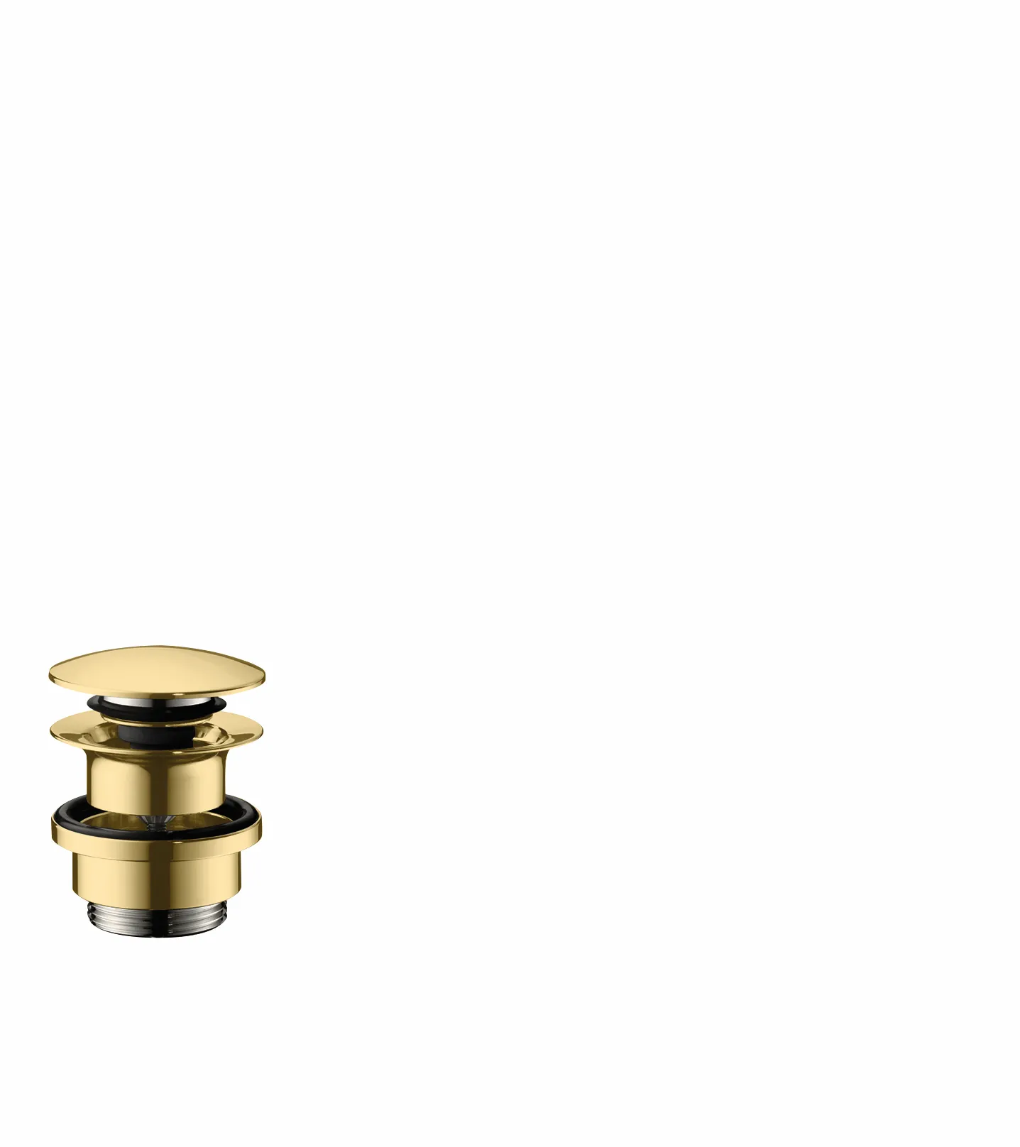 Hansgrohe Ablaufventil Push-Open Polished Gold Optic DN32 G 1 1/4 mit Überlauf für Waschtisch und Bidetmischer Hansgrohe Ablaufventil Push-Open Polished Gold Optic DN32 G 1 1/4 mit Überlauf für Waschtisch und Bidetmischer