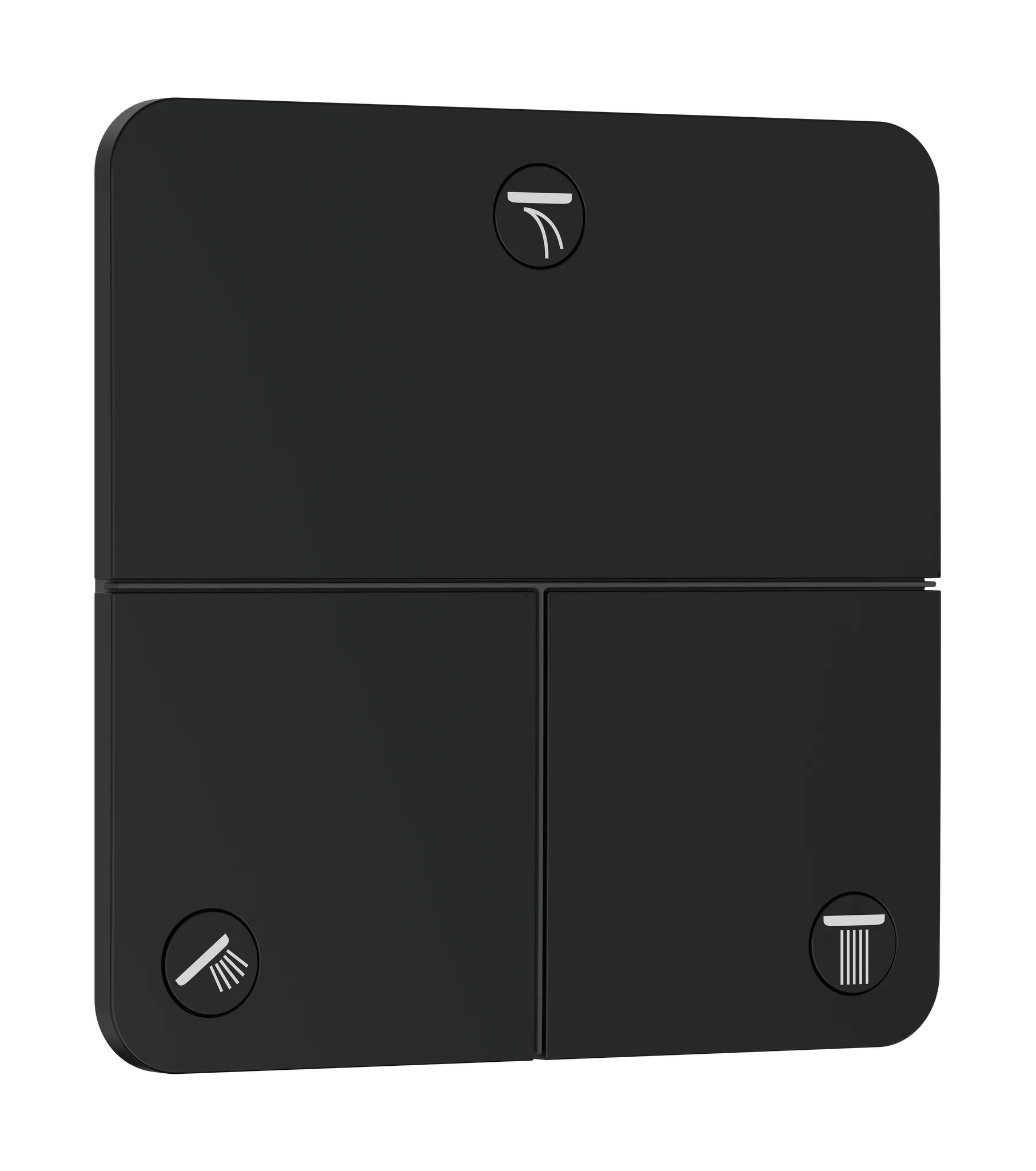 Hansgrohe ShowerSelect Comfort Q Ventil Unterputz für 3 Verbraucher, Mattschwarz Hansgrohe ShowerSelect Comfort Q Ventil Unterputz für 3 Verbraucher, Mattschwarz