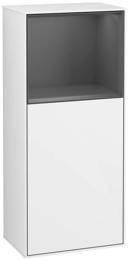 Villeroy & Boch Finion Seitenschrank F50 418x936x270mm Glossy White/Glossy Anthracite