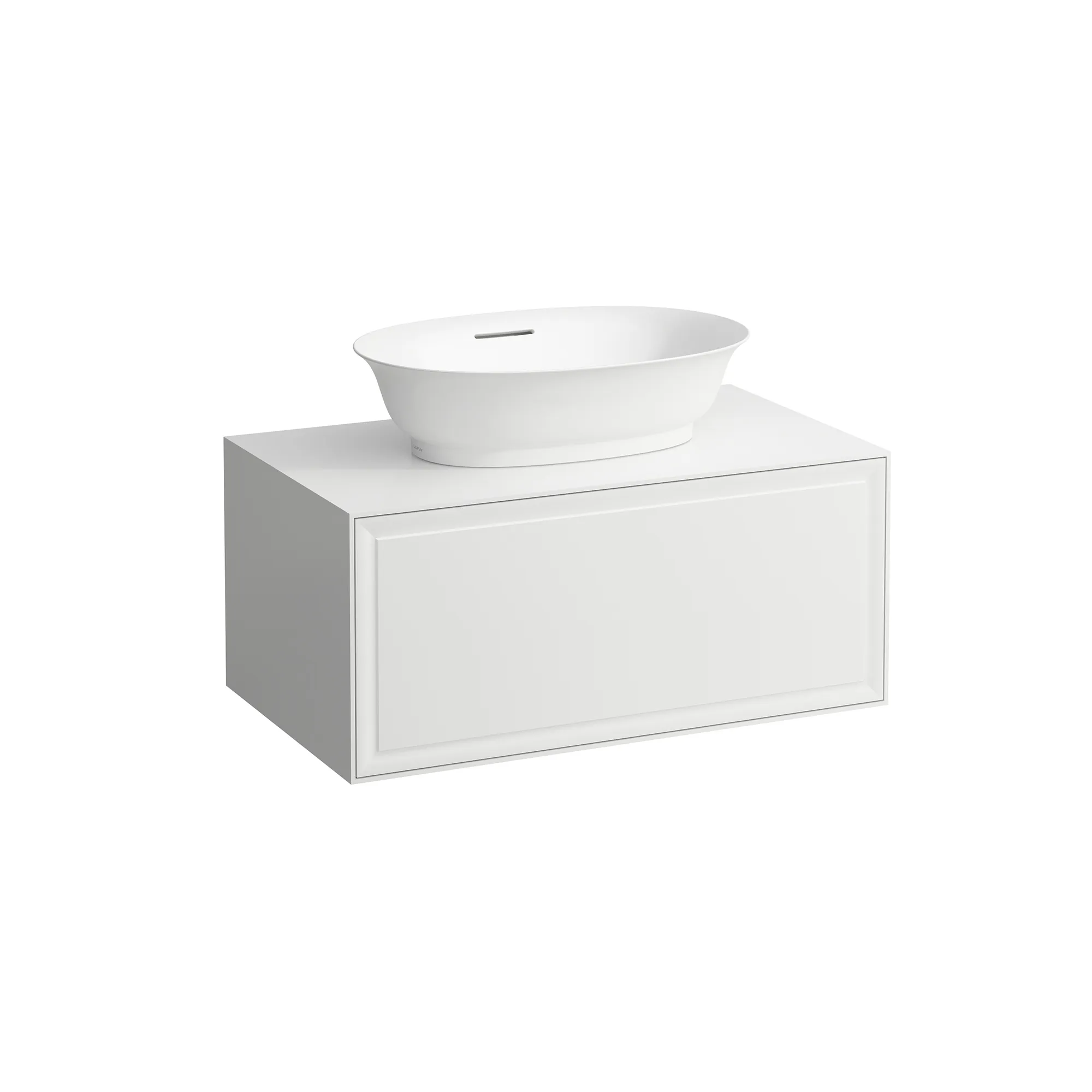 Laufen Waschtischunterbau „THE NEW CLASSIC“ 777 × 347 × 457 mm Weiß matt, mittig Becken: mittig / Front- & Korpusfarbe: Weiß matt / Größe: 77,7 × 34,7 cm / Schubladen: 1 Laufen Waschtischunterbau „THE NEW CLASSIC“ 777 × 347 × 457 mm Weiß matt, mittig Becken: mittig / Front- & Korpusfarbe: Weiß matt / Größe: 77,7 × 34,7 cm / Schubladen: 1